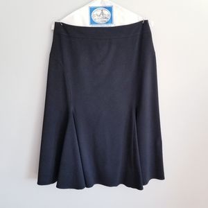 LARRY LEVINE WOMEN'S GODET BLACK SKIRT